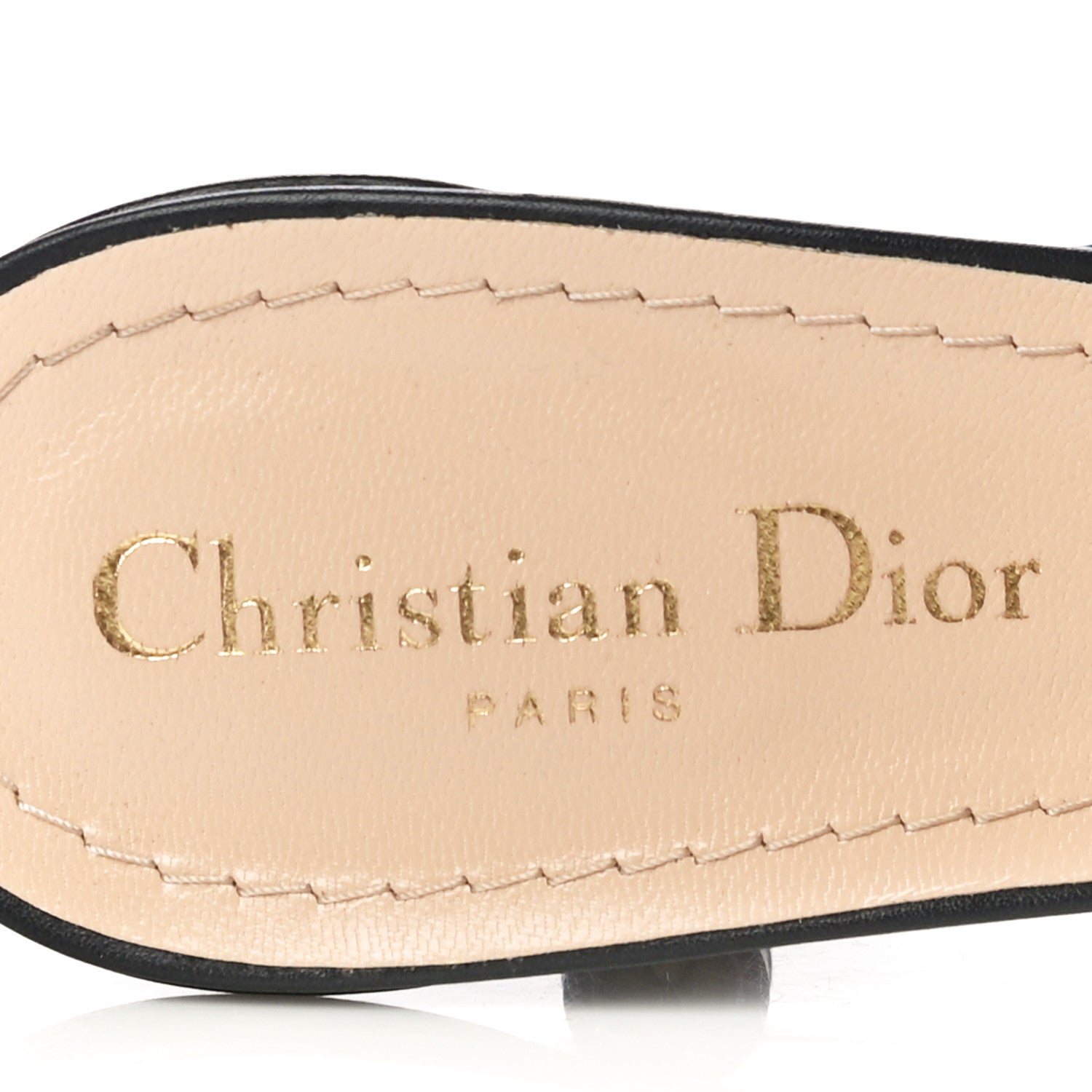 Christian Dior Cotton Embroidered Dway 85mm Slide Sandals 39.5 Deep Blue 10 of 14