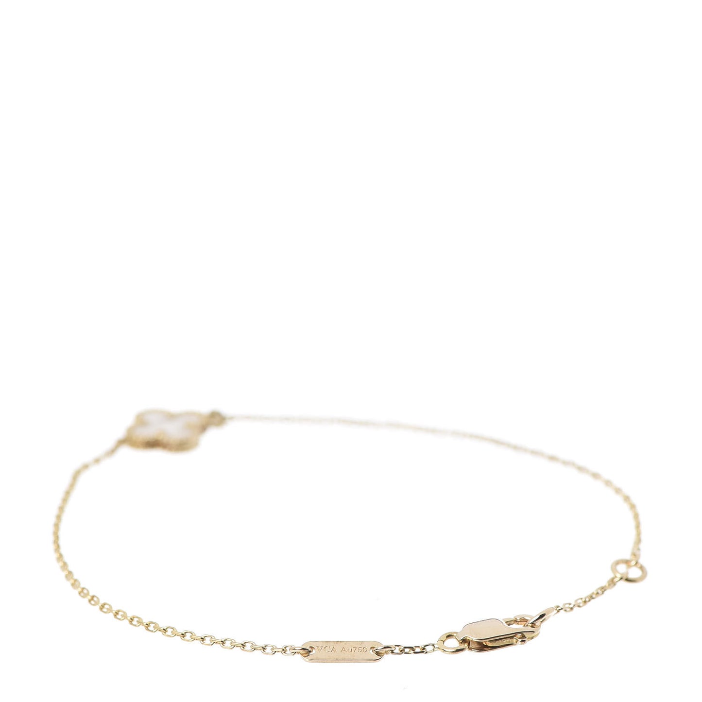 18K Yellow Gold Mother of Pearl Sweet Alhambra Bracelet