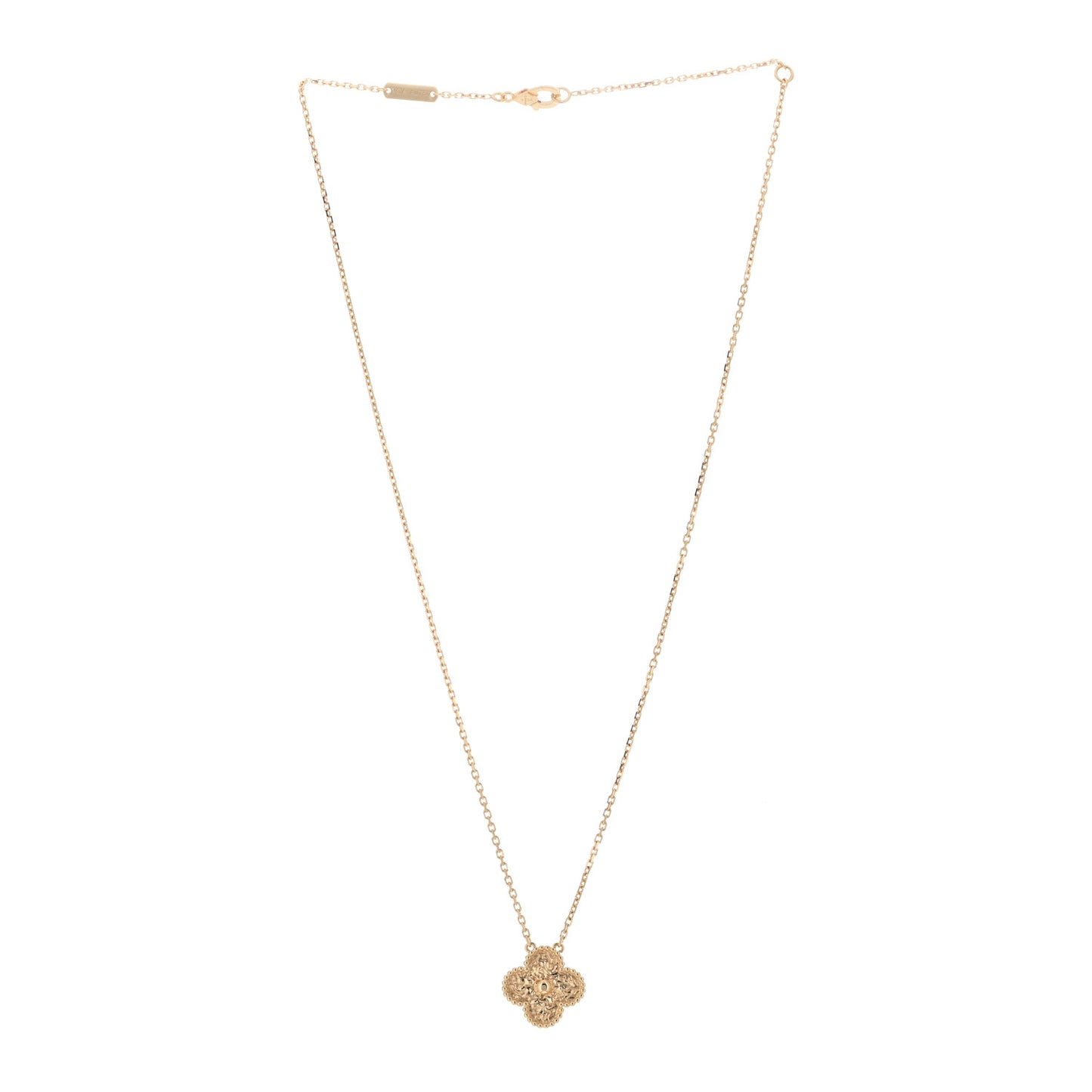 18K Yellow Gold Vintage Alhambra Pendant Necklace