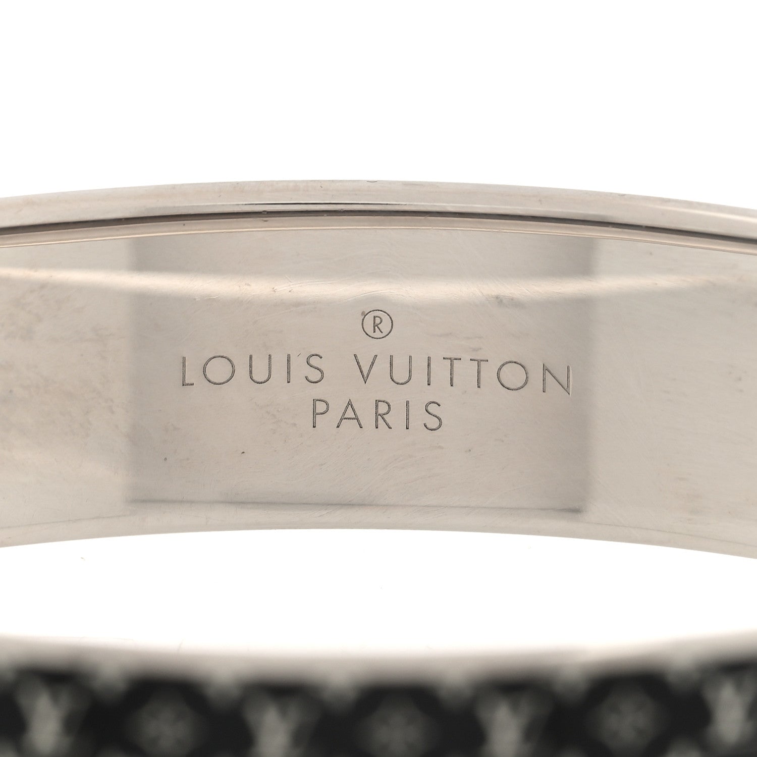 Louis Vuitton Metal Enamel Confidential Bangle Bracelet M 4 of 5