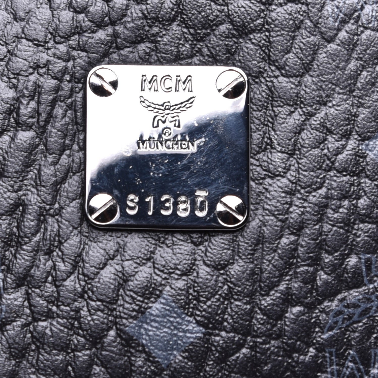 MCM Visetos Large Anya Shopper Tote Black 6 of 8