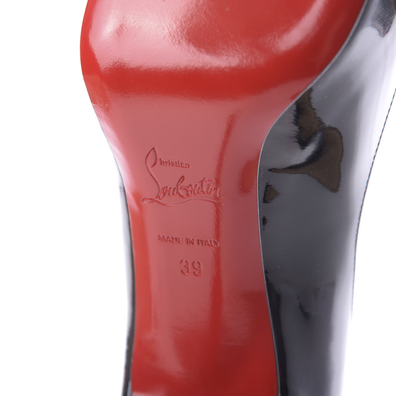 Christian Louboutin Patent Mater Claude 85 Platform Pumps 39 Black 11 of 12