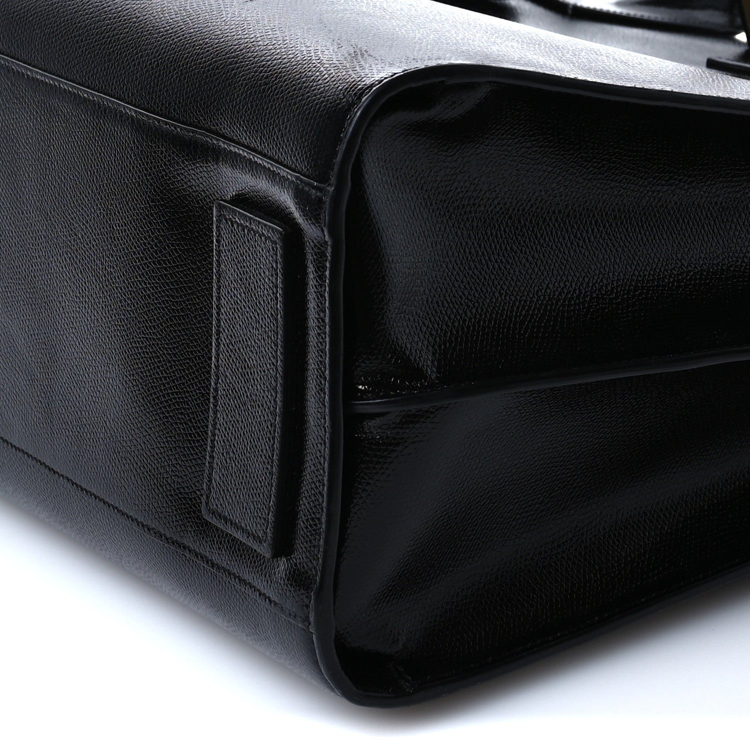 Saint Laurent Patent Grain De Poudre  Sac De Jour Souple North South Tote Black 10 of 14