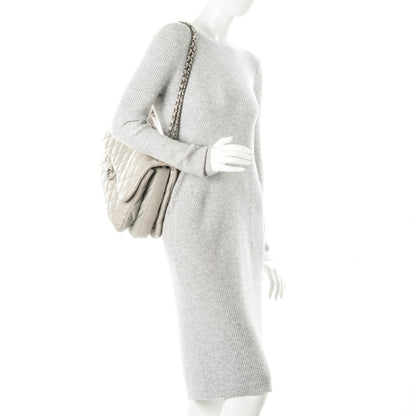 Chanel Lambskin Quilted Maxi 3 Flap Bag Grey 2 of 8