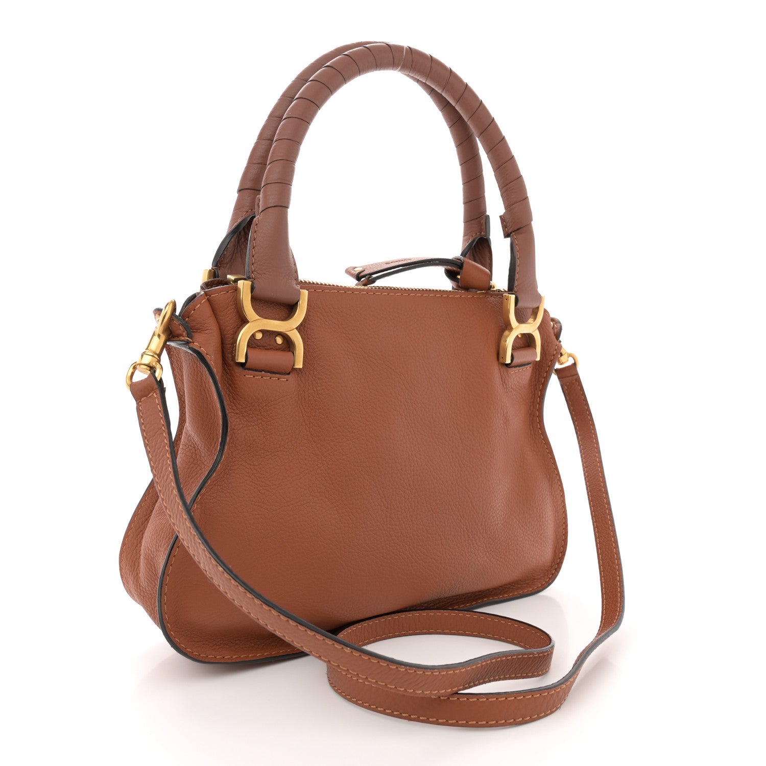 Chloe Calfskin Small Marcie Satchel Tan 3 of 15