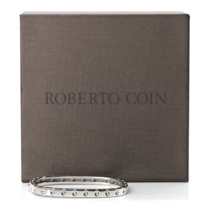 Roberto Coin 18K White Gold Diamond Pois Moi Single Row Bracelet 5 of 5