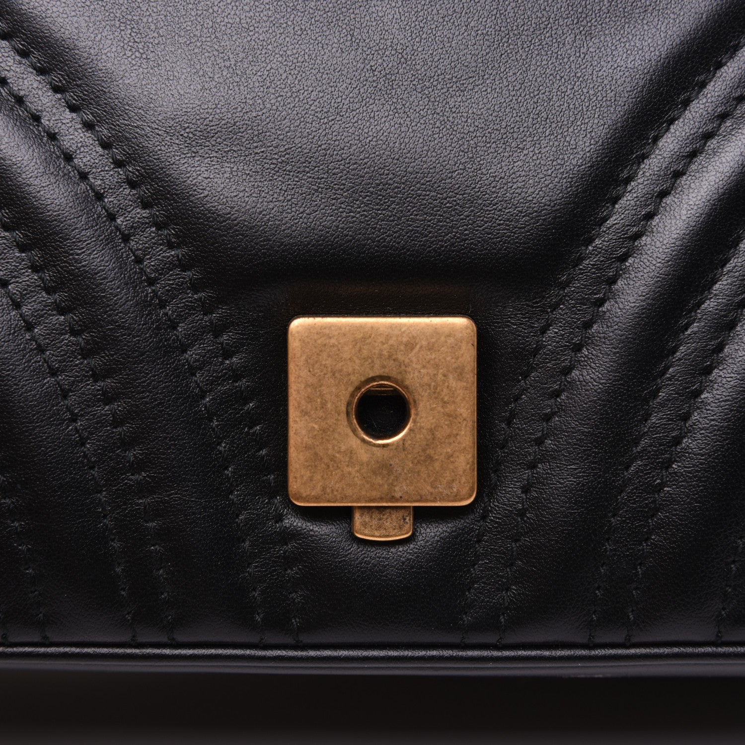 Gucci Calfskin Matelasse Small GG Marmont Shoulder Bag Black 13 of 19