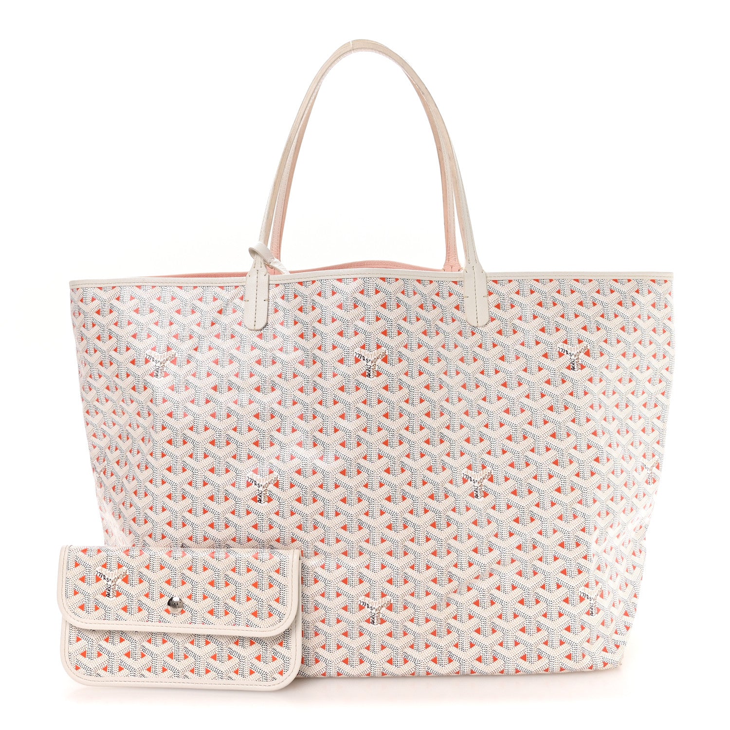 Goyard Goyardine Saint Louis Claire Voie GM White Orange 3 of 11