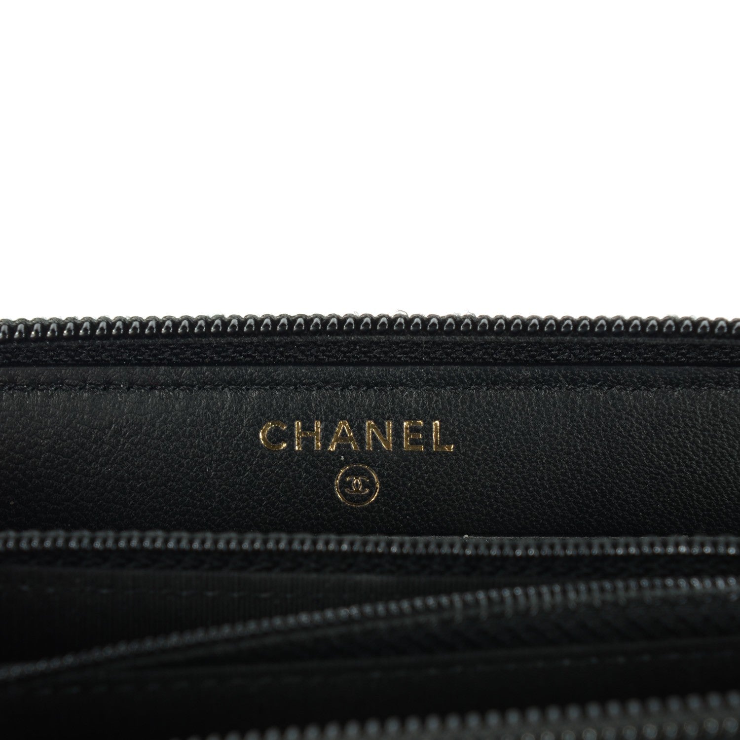 Chanel Lambskin Quilted Small Boy Zip Around Wallet Black 6 of 8