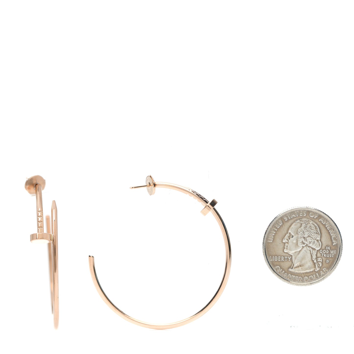 18K Pink Gold Juste Un Clou Hoop Earrings