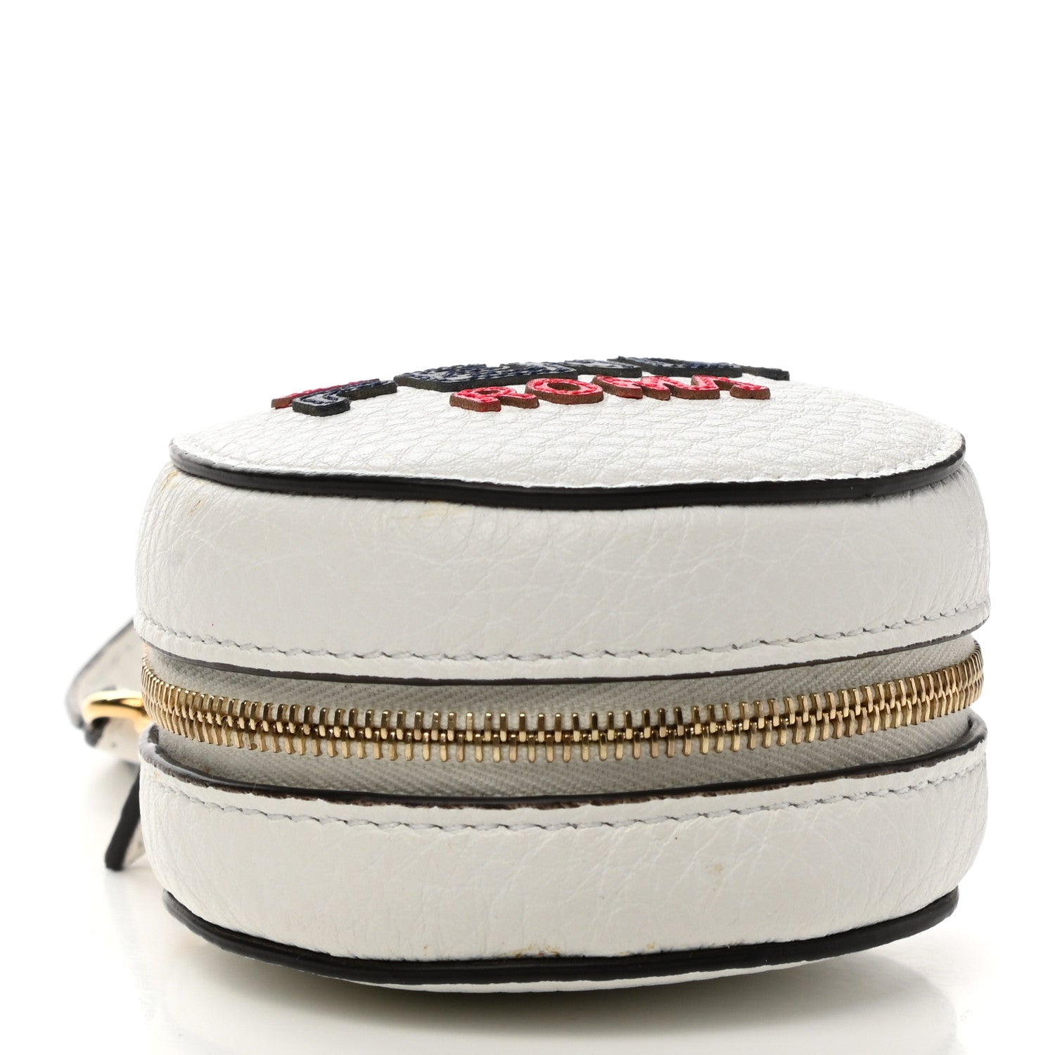Fendi X FILA Calfskin Mania Tote Charm White Blueberry Multicolor 3 of 13