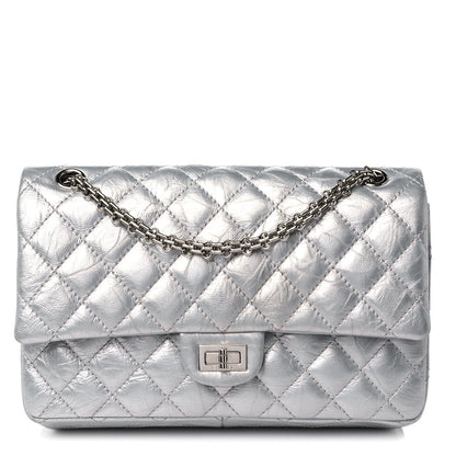 Chanel Metallic Aged Calfskin Quilted 2.55 Reissue 226 Flap Silver 1 of 9