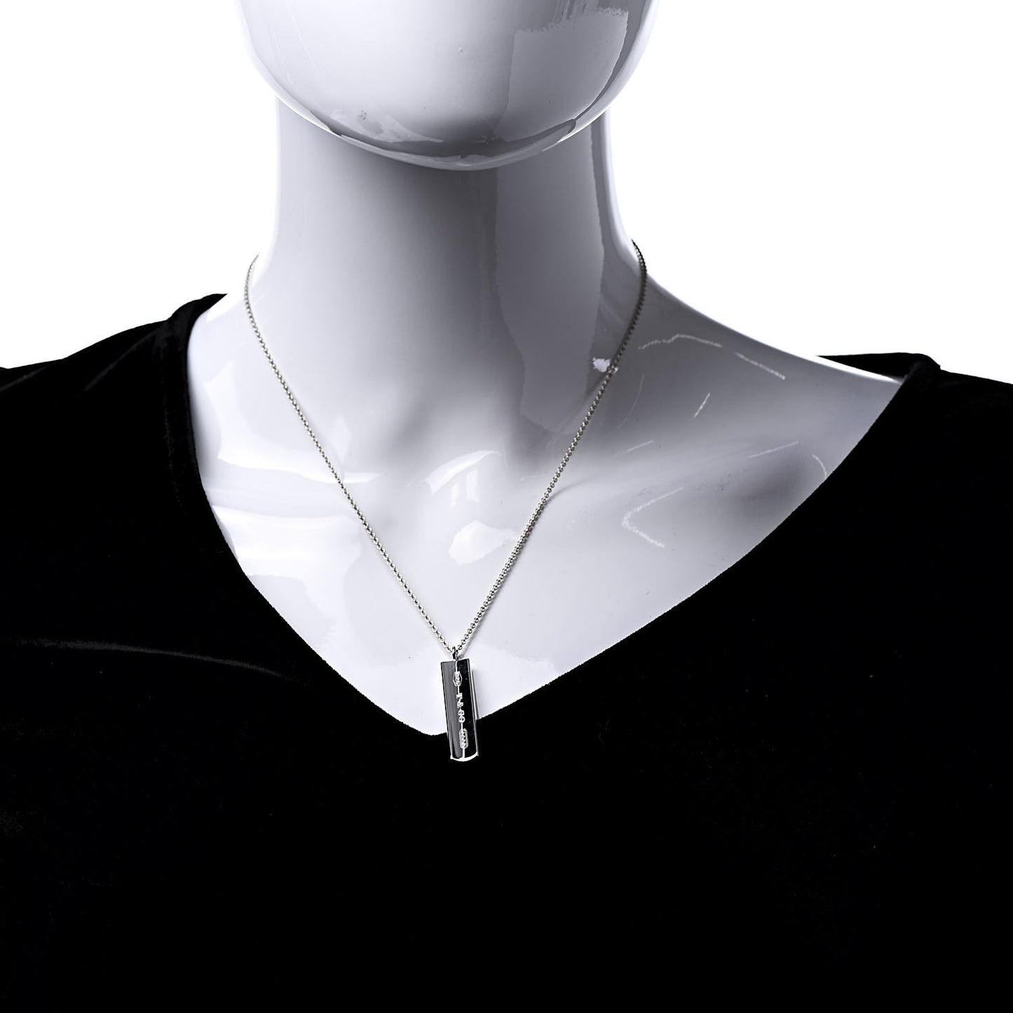 Sterling Silver 1837 Bar Pendant Necklace