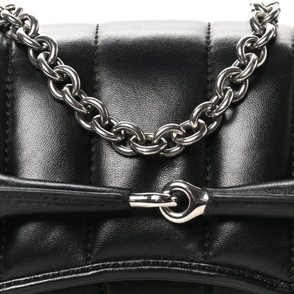 Gucci Nappa Vertical Matelasse Small Maxi Horsebit Chain Shoulder Bag Black 8 of 10
