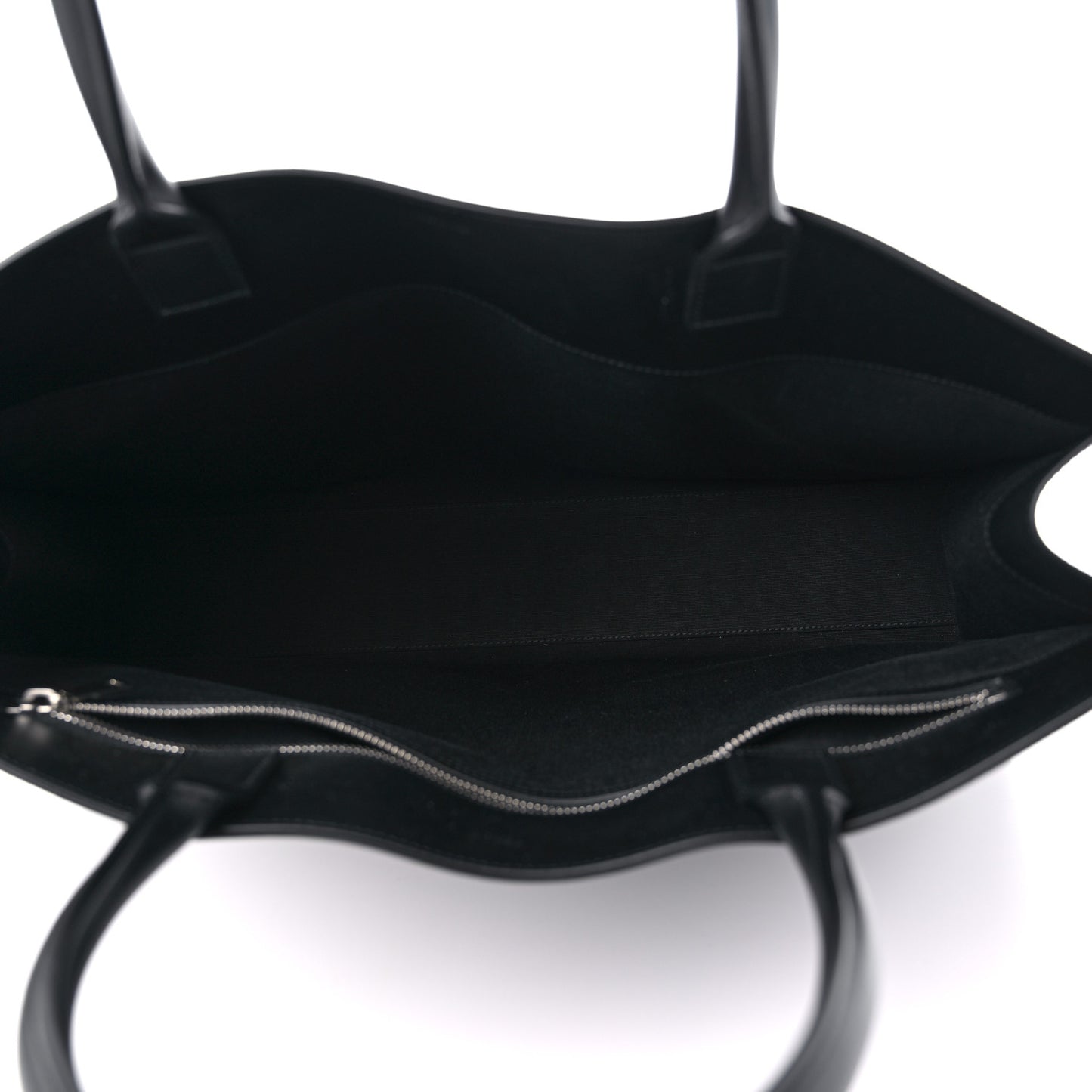 Triomphe Canvas Calfskin Horizontal Cabas Black