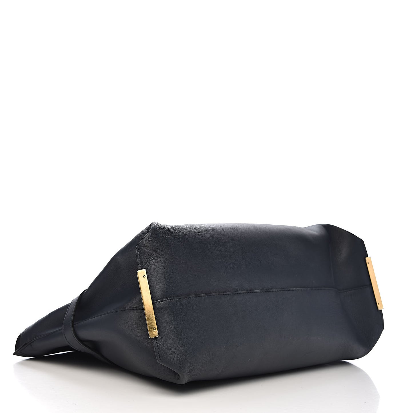 Smooth Calfskin Large Charlotte Tote Navy