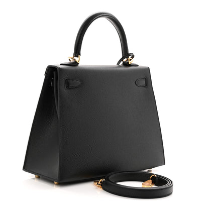 Hermes Epsom Kelly Sellier 25 Black 3 of 11