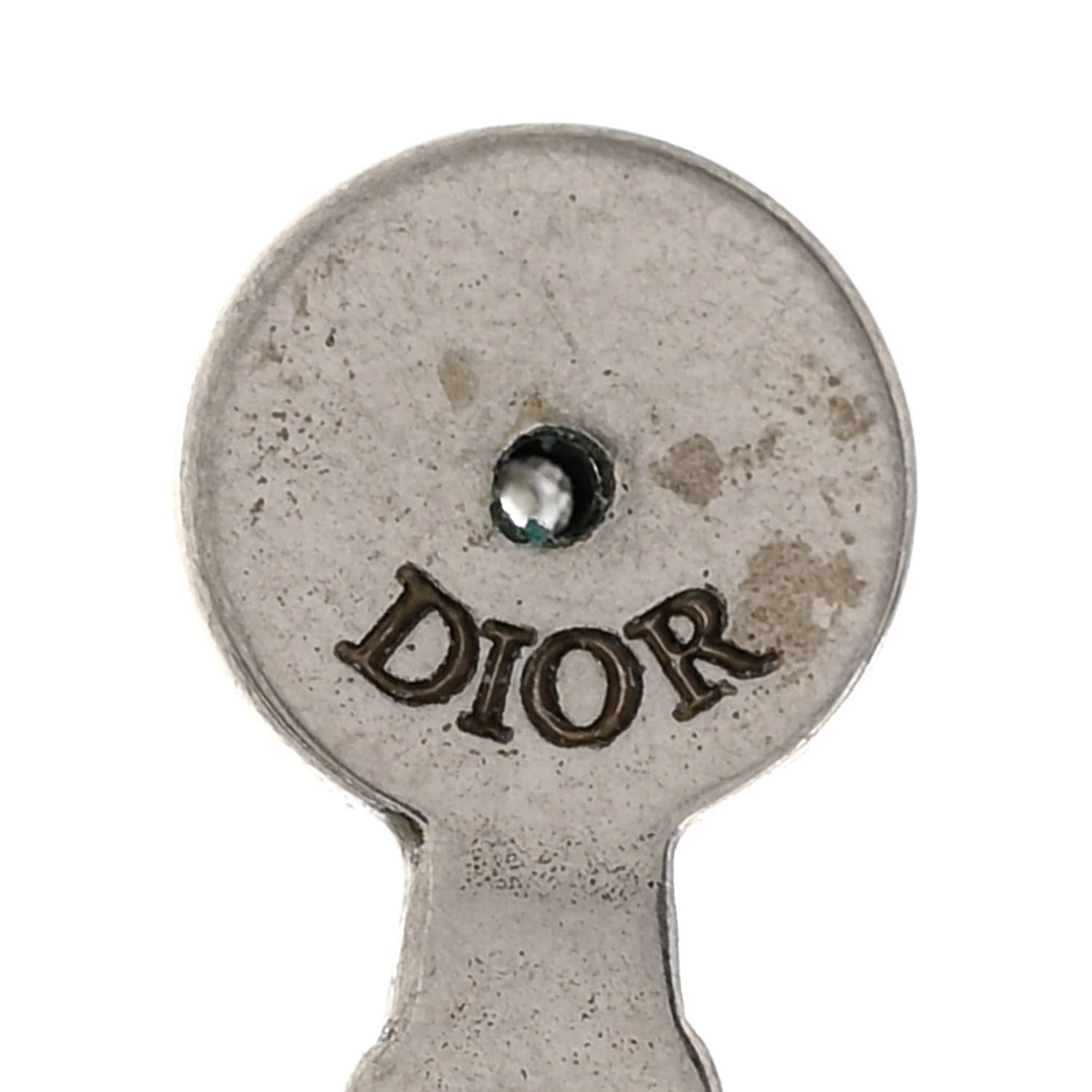 Christian Dior Metal Crystal J'Adior Earrings Antique Silver 4 of 4