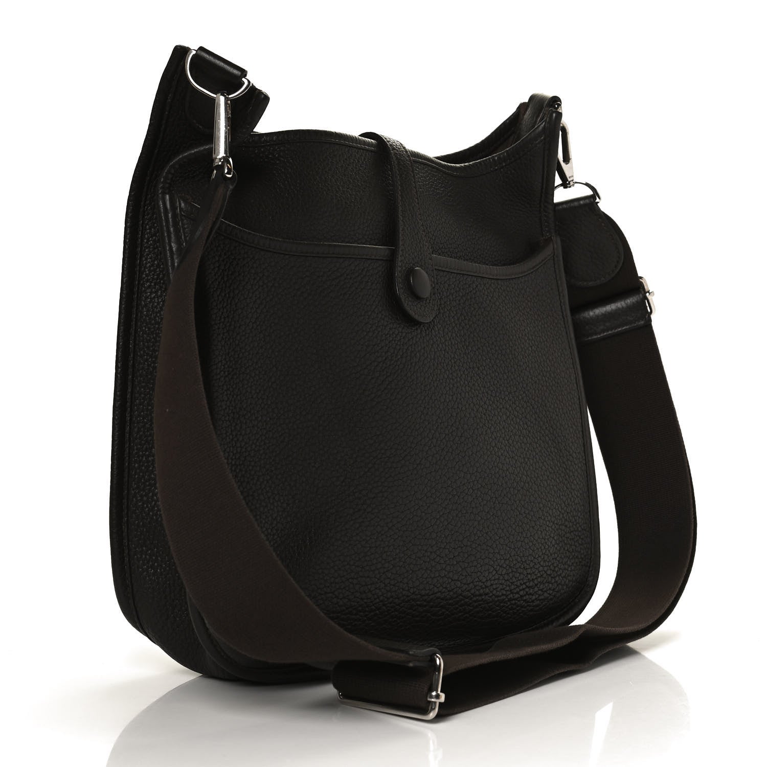 Hermes Taurillon Clemence Evelyne III PM Chocolate 2 of 11