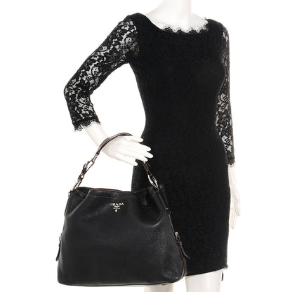 Prada Vitello Daino Hobo Nero Black 2 of 11
