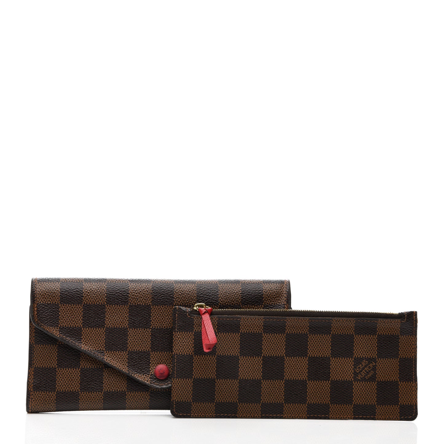 Damier Ebene Josephine Wallet Red