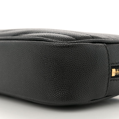 Saint Laurent Grain De Poudre Matelasse Monogram Mini Lou Camera Bag Black 10 of 11