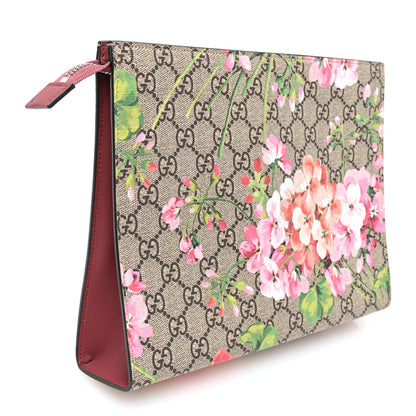 Gucci GG Supreme Monogram Blooms Large Cosmetic Case Beige Multicolor Dry Rose 3 of 7
