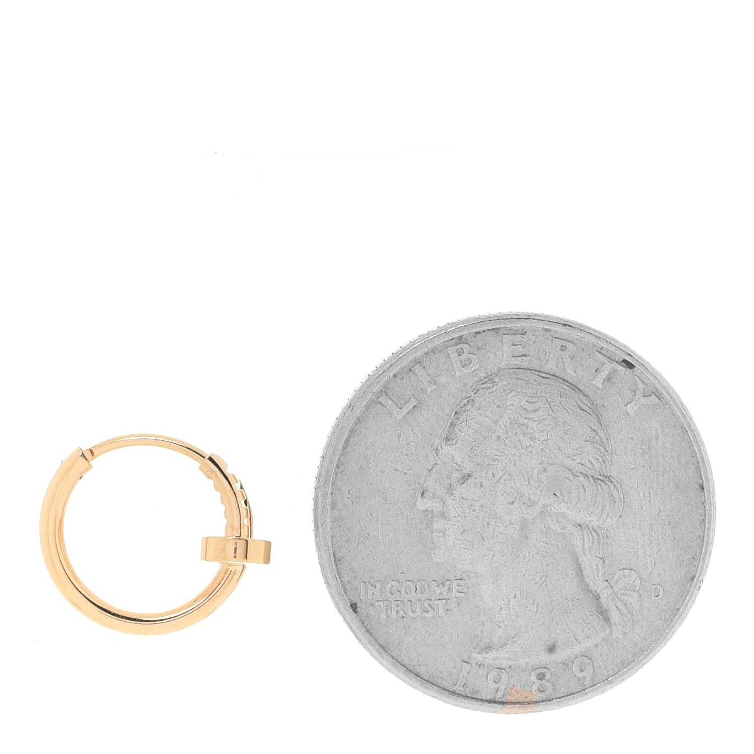 Cartier 18K Yellow Gold Juste Un Clou Single Hoop Earring 2 of 6