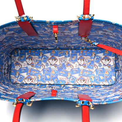 Christian Louboutin Patent Calfskin Small Greekaba Cabata Tote Blue 6 of 12