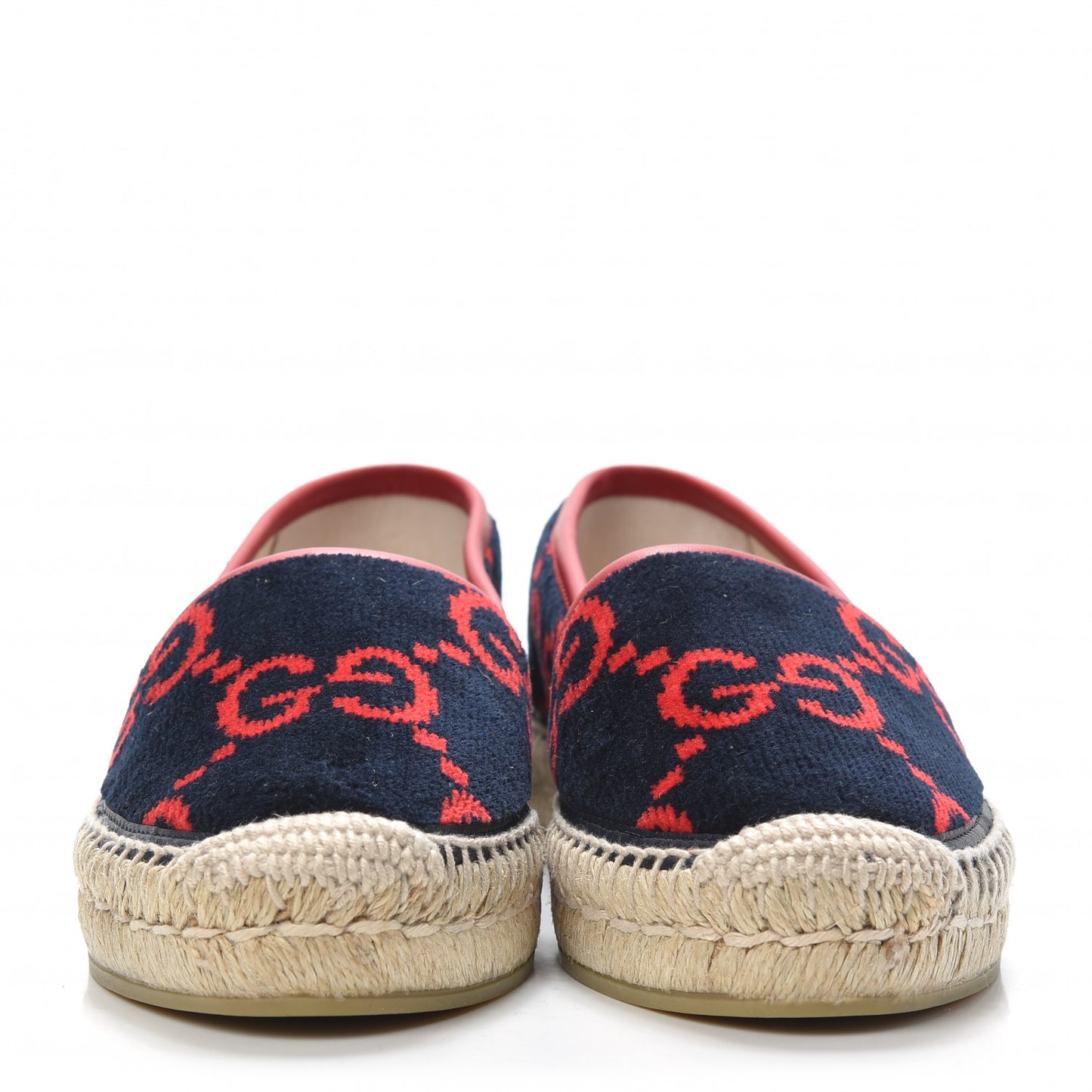 Terry Cloth GG Monogram Espadrilles 35.5 Blue Red