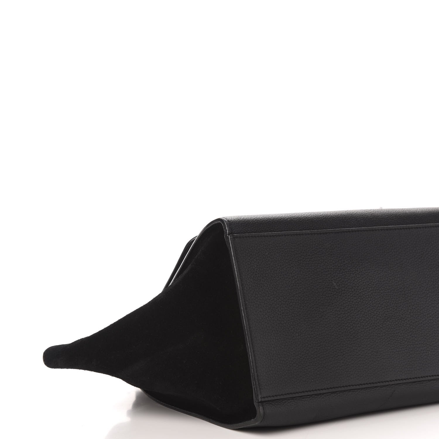 Celine Drummed Calfskin Suede Small Trapeze Black 8 of 13