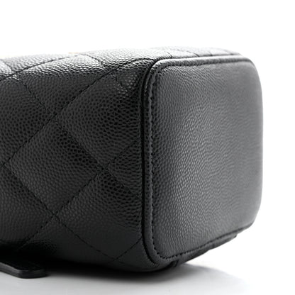 Chanel Caviar Quilted Mini Vanity Case With Chain Black 8 of 10