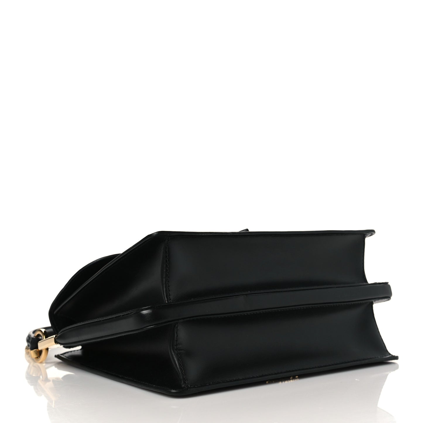 City Calfskin Belle Top Handle Bag Black