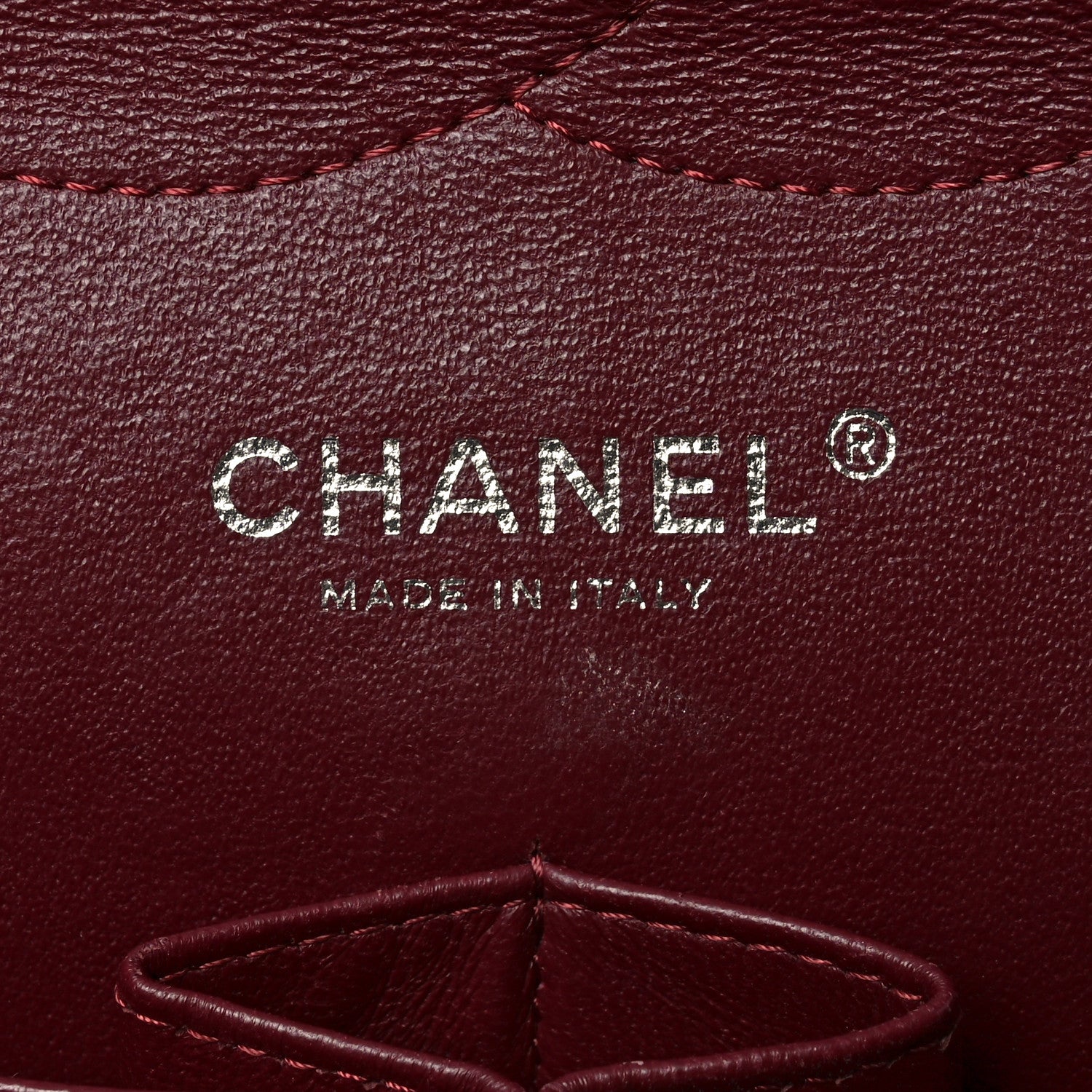 Chanel Striated Patent Quilted Jumbo Double Flap Burgundy 6 of 11