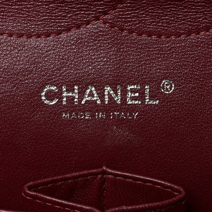 Chanel Striated Patent Quilted Jumbo Double Flap Burgundy 6 of 11