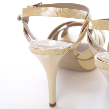 Saint Laurent Patent Textured Tribute 75 Platform Sandals 35.5 Corda 10 of 14