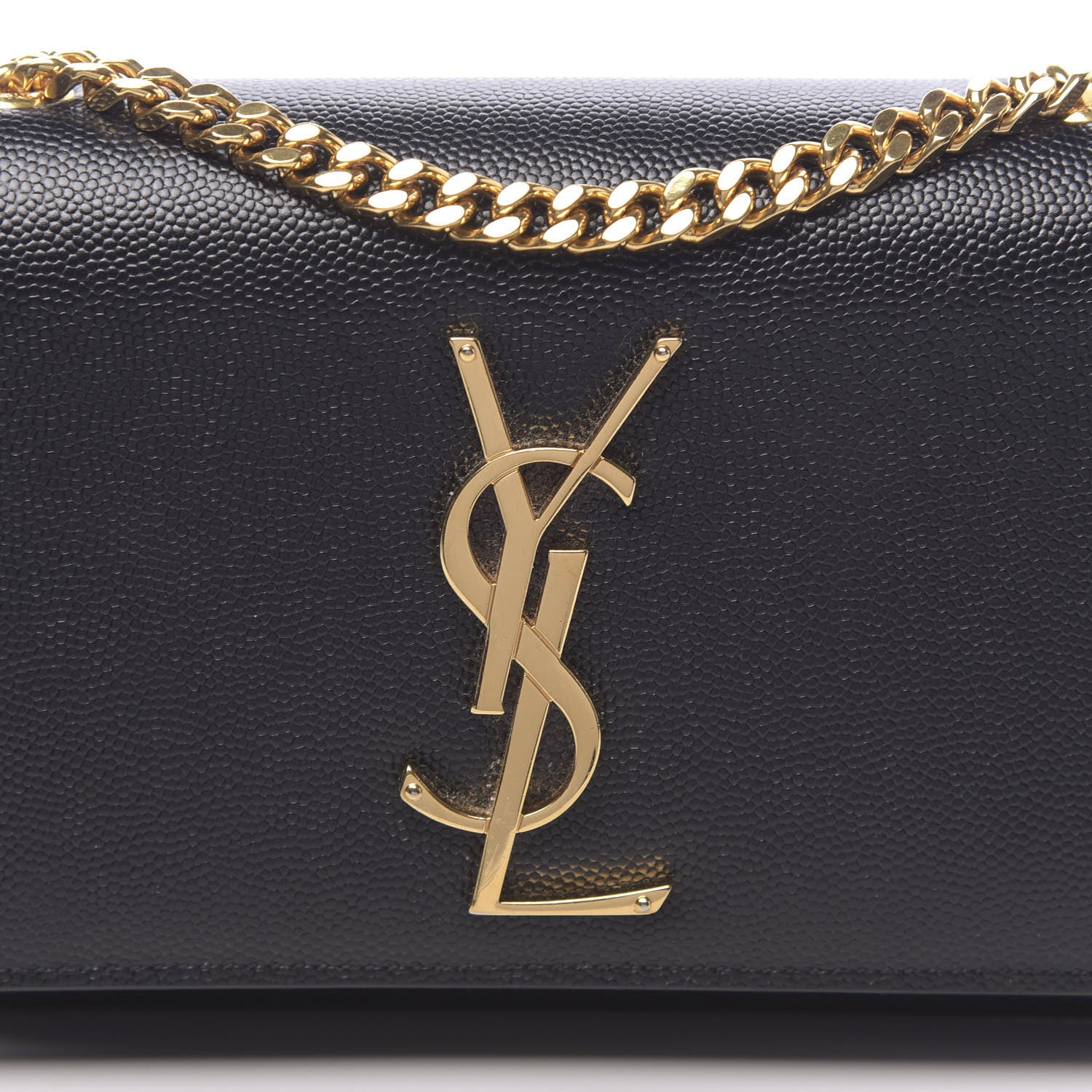 Saint Laurent Grain De Poudre Small Monogram Kate Satchel Black 9 of 9