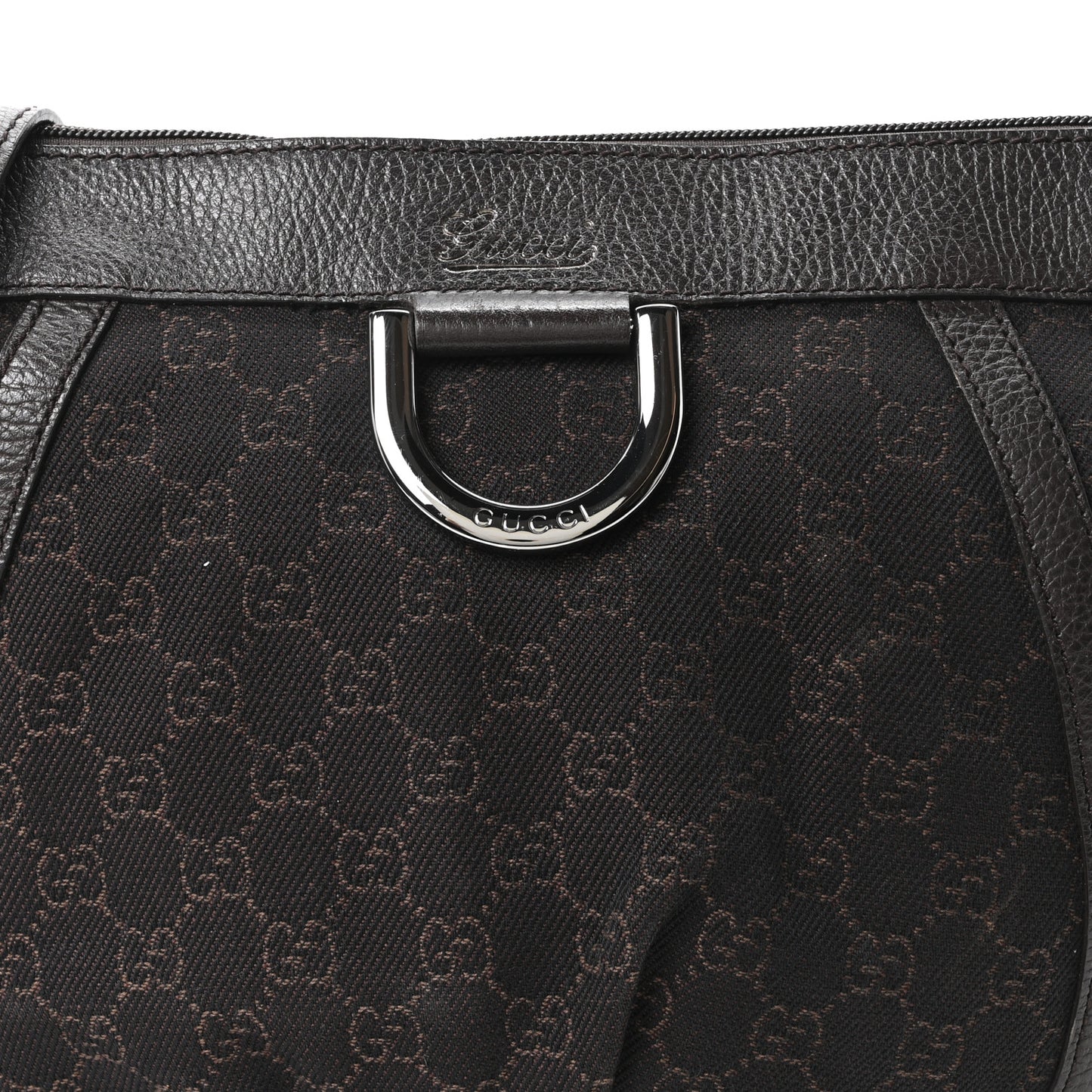 Denim Monogram Small D Silver Ring Messenger Brown