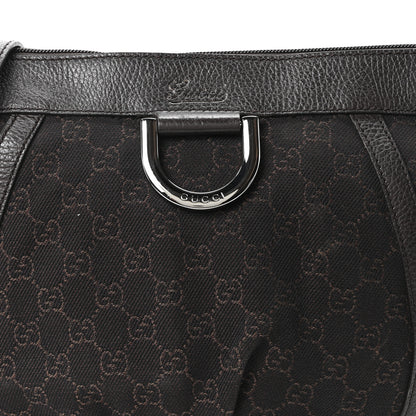 Gucci Denim Monogram Small D Silver Ring Messenger Brown 8 of 10