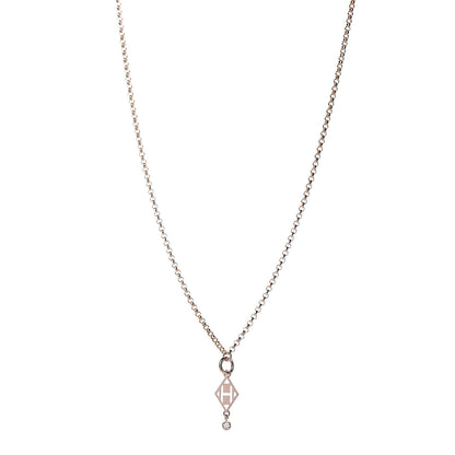 Hermes 18K Rose Gold Diamond Gambade Pendant Necklace 1 of 6