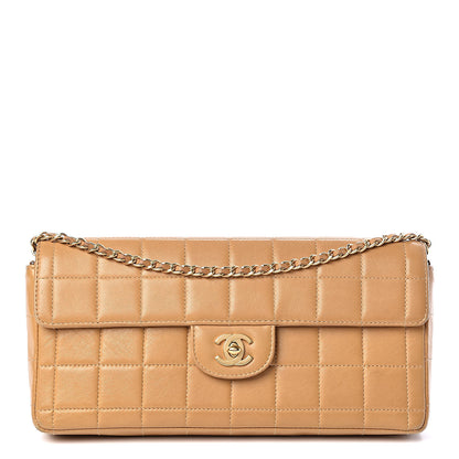 Chanel Lambskin East West Chocolate Bar Flap Beige 1 of 12