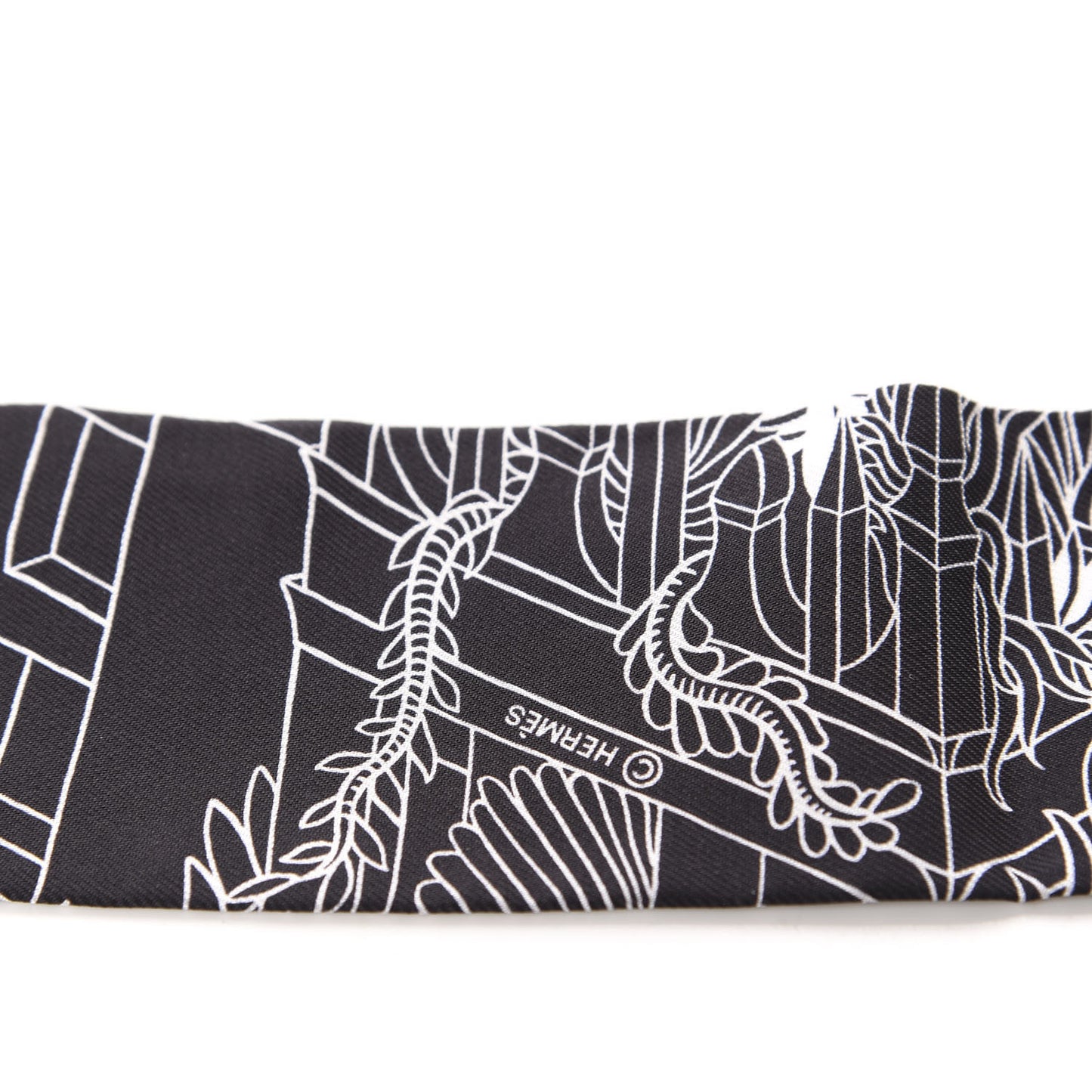 Silk Animapolis Twilly Black White