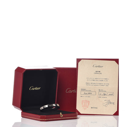 Cartier 18K White Gold LOVE Cuff Bracelet 17 5 of 5