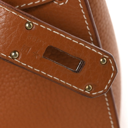 Hermes Taurillon Clemence Jypsiere 31 Gold 7 of 10