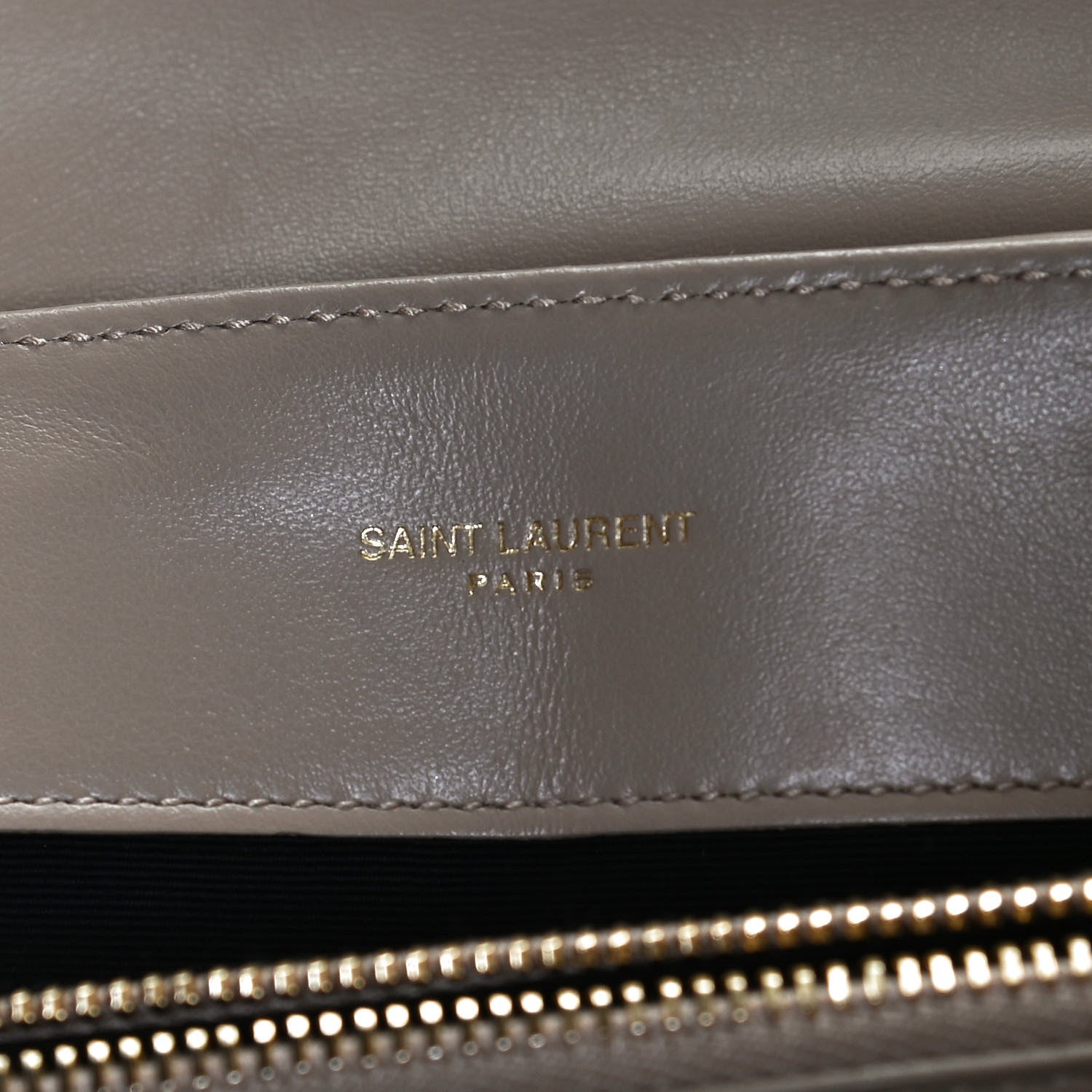 Saint Laurent Calfskin Y Quilted Monogram Medium Loulou Chain Satchel Dark Latte 5 of 11