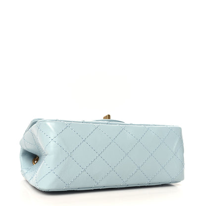 Chanel Aged Calfskin Quilted 2.55 Reissue Mini Flap Light Blue 4 of 10