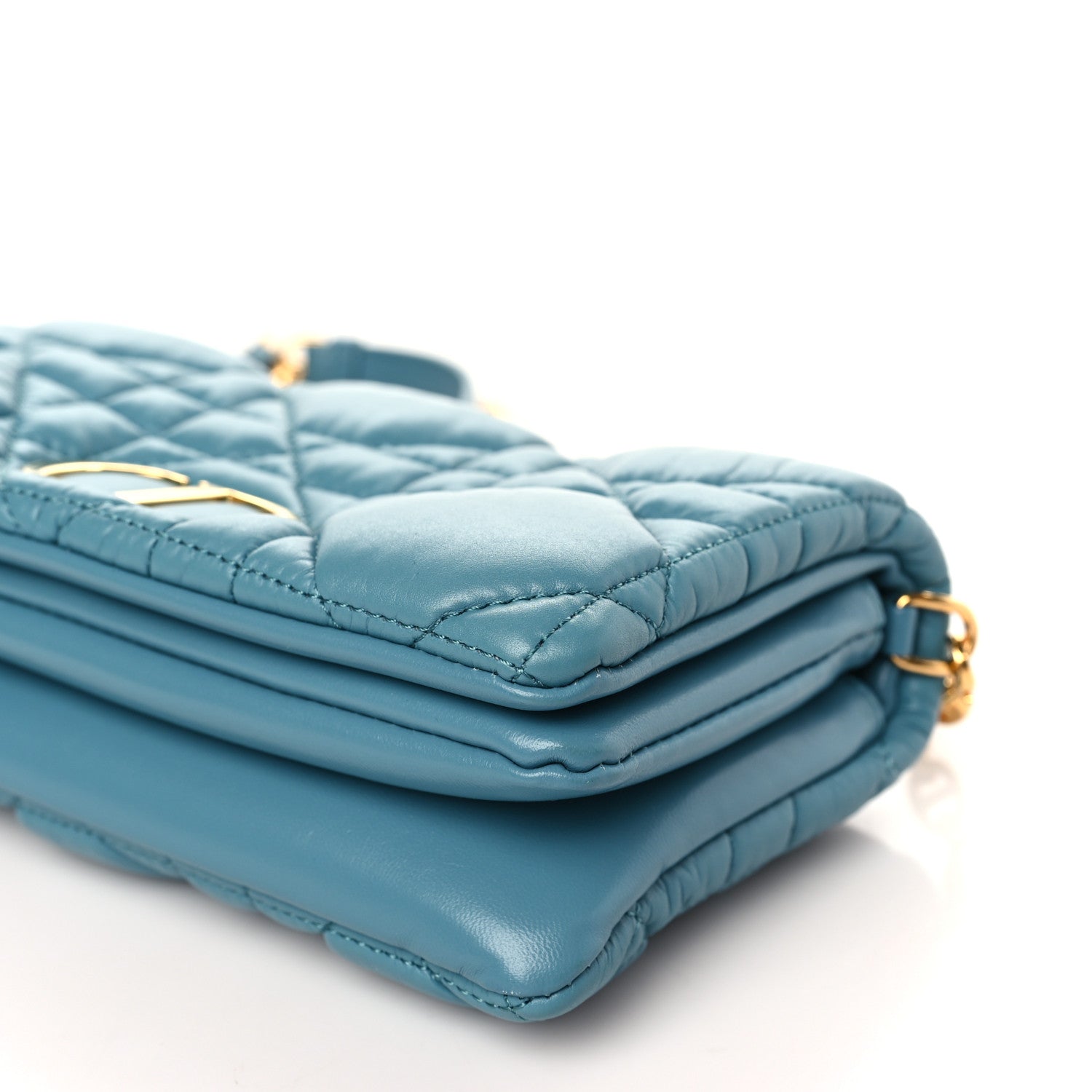 Christian Dior Calfskin Macrocannage Mini Caro Bag Horizon Blue 9 of 10