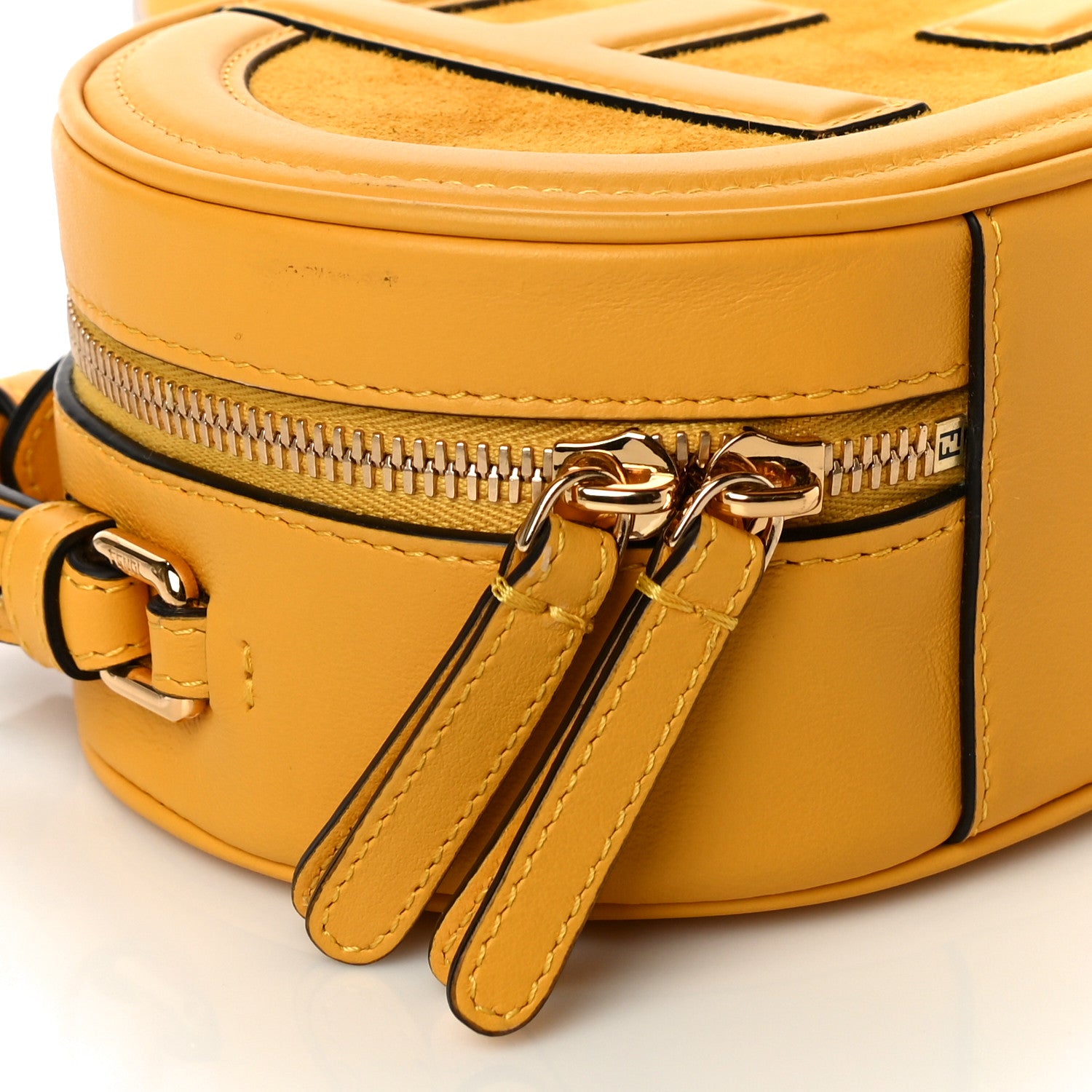 Fendi Vitello Grace Camoscio O'Lock Mini Camera Case Mimosa 8 of 9