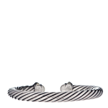 David Yurman Sterling Silver 14K Yellow Gold Pearl 7mm Cable Classics Bracelet 3 of 4
