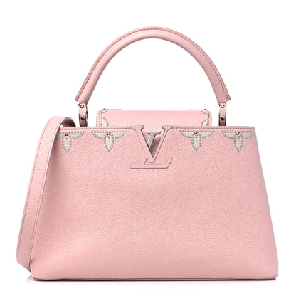 Louis Vuitton Taurillon Flowers Capucines PM Magnolia 1 of 20
